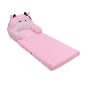 Foldable Kids Sofa Small Lazy Toddler Couch Baby Girl Folding Sofa Bed Cow  Cartoon Pink Cute Sofas