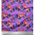 thumbnail image 1 of Soimoi Cotton Voile Fabric Text & Hen Bird Print Fabric by Yard 56 Inch Wide, 1 of 3