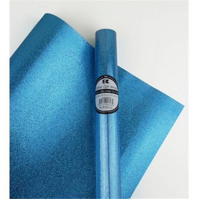 Best Creation Emballage-cadeau Pailleté Bleu Ciel - 20 Rouleaux par Boîte