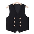 thumbnail image 3 of Boys Formal Suit Vest - 4-Button Double Breasted, Adjustable Strap - Polyester Blend - Wedding/Performance - 2-16 Years, 3 of 3