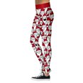 thumbnail image 1 of DYMADE Womens Christmas Workout Leggings Footless Fun Graphic Printed Cute Patterns Skinny Pants, 1 of 5