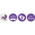 thumbnail image 2 of Darling Souvenir It's A Boy Stickers Candy Chocolate Labels 190 Pcs Party Fabor-Voilet, 2 of 2