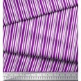 thumbnail image 3 of Soimoi Purple Moss Georgette Fabric Vertical Stripe Decor Fabric Printed Yard 42 Inch Wide, 3 of 5