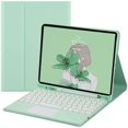 thumbnail image 1 of Dosaele iPad 9th Generation 8th 7th Gen 10.2 inch/Air 3 Pro 10.5 inch Keyboard Case with Touchpad Cute Round Key Color Keyboard Detachable Bluetooth Touch Keyboard Slim Smart Cover, 1 of 7