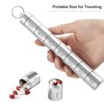 thumbnail image 3 of Organizer Pill Organizer Aluminum Alloy Weekly Pill Box for Travel 7 Day Pill Case Daily Medicine Organizer Waterproof 7 Compartments Pill Container for Vitamins Fish Oil, 3 of 7
