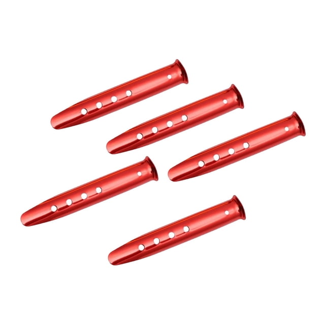 Guardoinrt Ensemble de 5 Piquets de Tente Portatifs Chevilles Clous de Sol Robustes et Résilients Neige et Sable Camping Rouge 23cm 1Ensemble