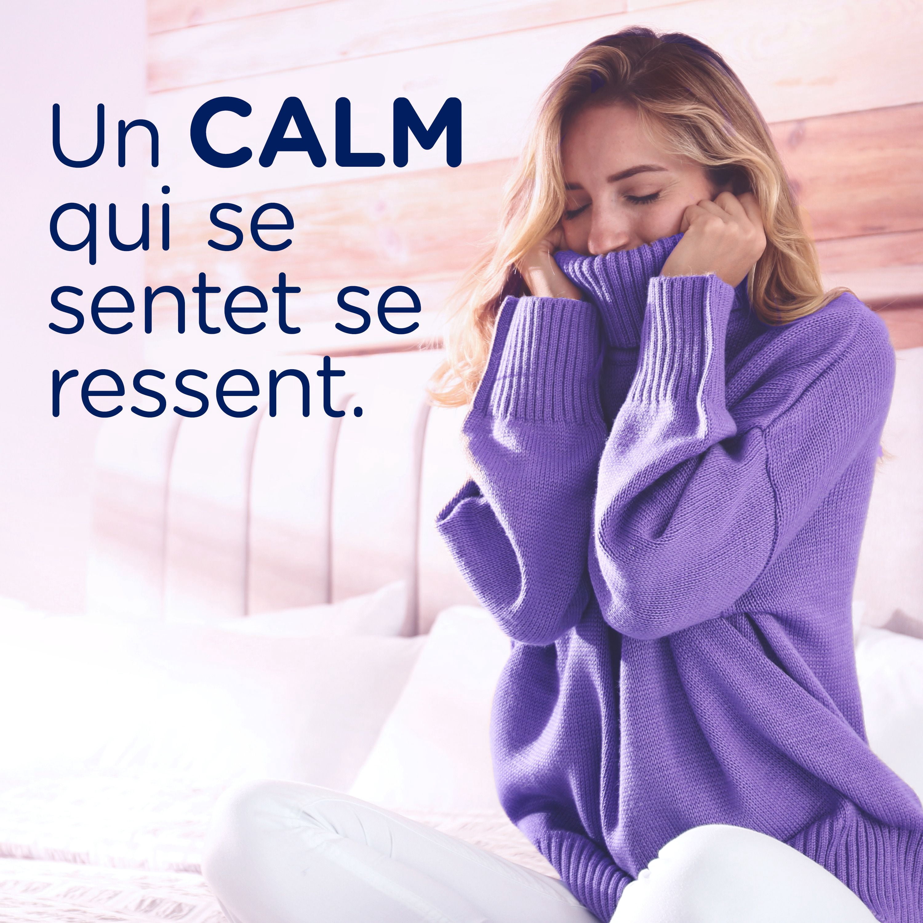 Downy Calme, Feuilles Assouplissantes Méga pour Sécheuse, Assouplissant pour la Lessive, Lavande et Gousse de Vanille 120CT