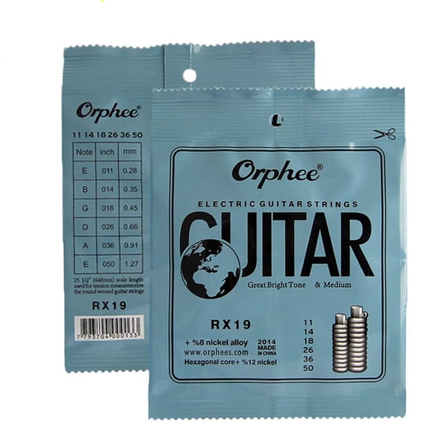 Luckyn Orphee Electric Guitar Strings Full-Size Light Medium 11-50 Gauges