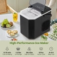 thumbnail image 4 of Costway Countertop Ice Maker Portable Ice Making Machine 6-13 Mins 9 Ice 26.5 lbs/24 Hrs Black, 4 of 10