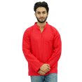 thumbnail image 2 of Atasi Kurta Court Pêche à Col Officier pour Homme en Coton Tunique Décontractée - Petit, 2 of 7