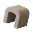 thumbnail image 1 of Elodie Vanity Stool Decorative Fleece Foot Stool for Living Room Hallway Home Decor Gray, 1 of 8