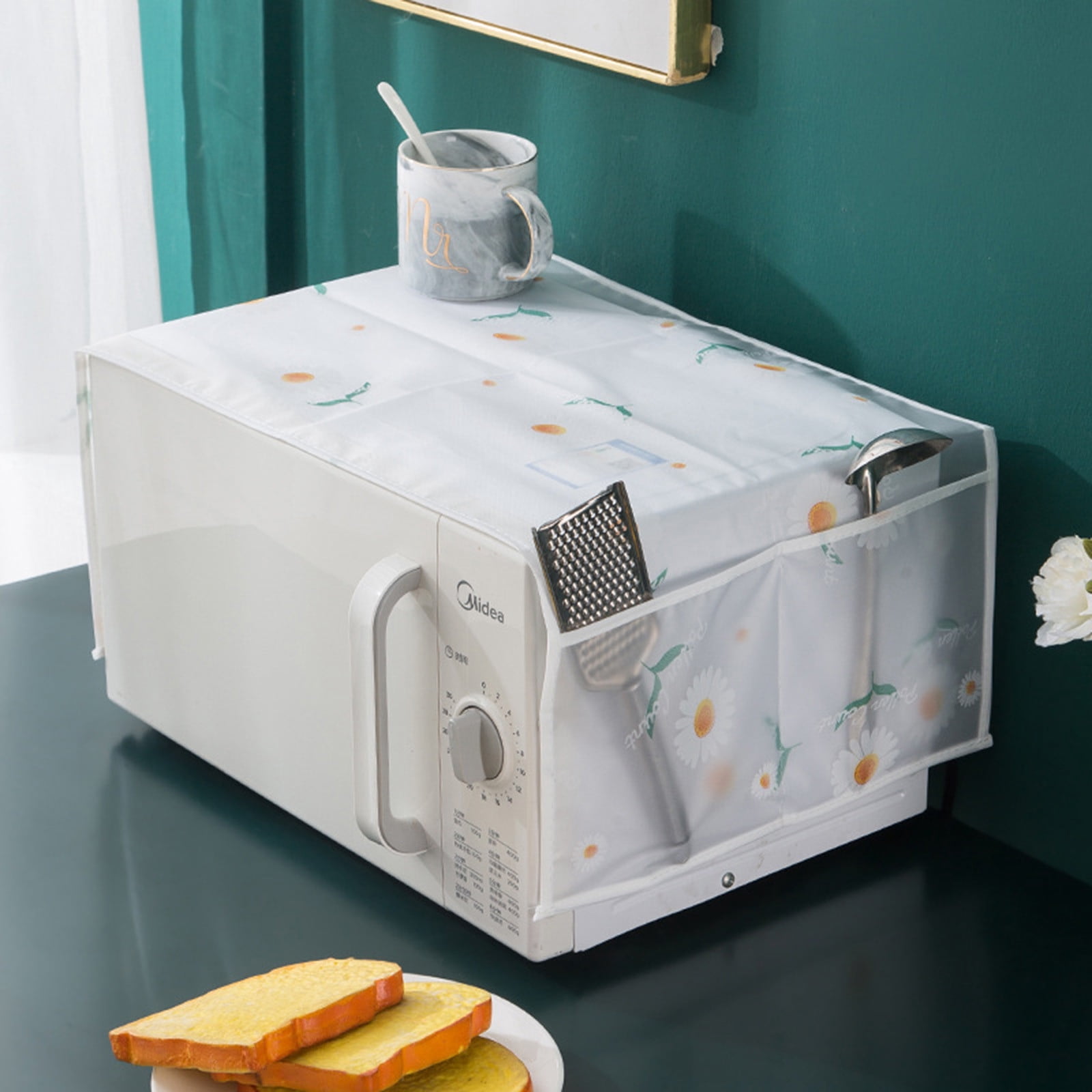 Boovnll Trousse d'Outils, Housse de Machine à Laver Anti-Poussière et Anti-Huile, Toile Supérieure de Sécheuse avec Sac de Rangement Latéral en Coton et Lin, Housse de Protection pour Appareil de Cuisine Réfrigérateur, Ensemble d'Outils, Essentiels pour la Maison