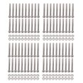 thumbnail image 1 of M2 x 20mm Long Hex Socket Knurled Cap Screws Bolts Nuts Set 80Pcs, 1 of 8