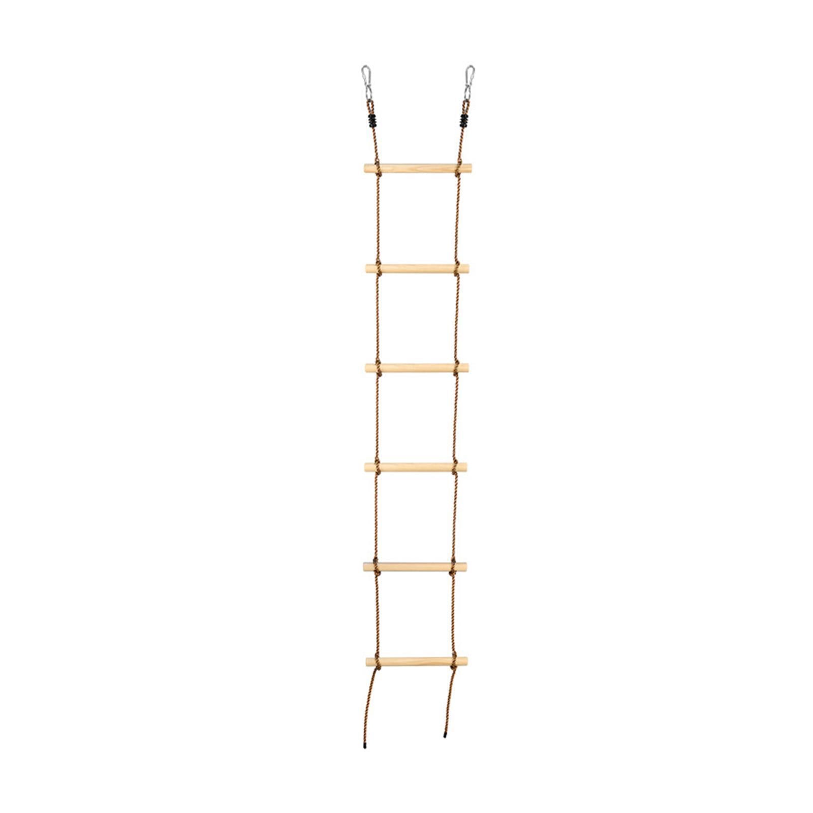 Siruishop Climbing Ladder Climbing Rope Ladder for Outdoor Sun Protection Wood Fitness Toy