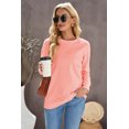 thumbnail image 4 of POGLIP Women's Pink Wash Fleece Pullover Sweatshirt, 4 of 6