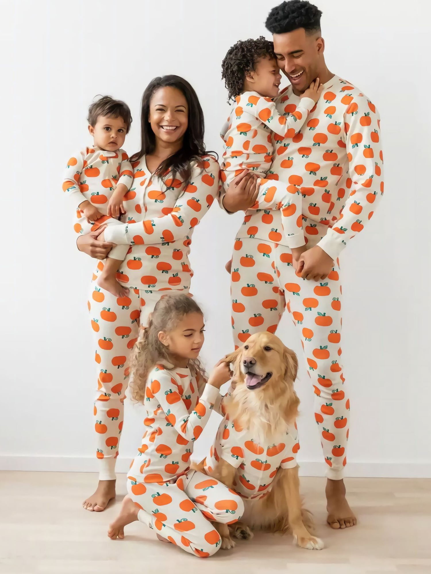 Pyjamas Familiaux Assortis Ensembles Halloween Citrouille Vêtements de Nuit pour Bébés Adultes et Enfants Ensemble de Pyjamas des Fêtes