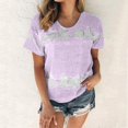 thumbnail image 4 of Wolfast T-Shirts pour Femmes Mode Femmes Mode T-Shirt Imprimé Manches Courtes Blouse Col Rond Hauts Décontractés Manches Courtes Blouses pour Femmes, 4 of 9