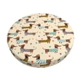 thumbnail image 1 of Easygdp Dachshund Dog Print Easy To Install Bar Stool Covers&Stool Covers Round&Elastic Stool Cover, Barstool Covers,Washable&Bottom With Elastic Edge-13 inch, 1 of 7