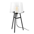 thumbnail image 1 of Globe Electric Lancaster 20" Table Lamp, Black Finish, Exposed Chrome Socket, Metal Base, Clear Glass Shade, In-Line Rocker Switch, 67024, 1 of 6