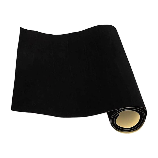 facefd Back Self Adhesive Sheet Felt Velvet Velour Fabric Craft Sticker Black