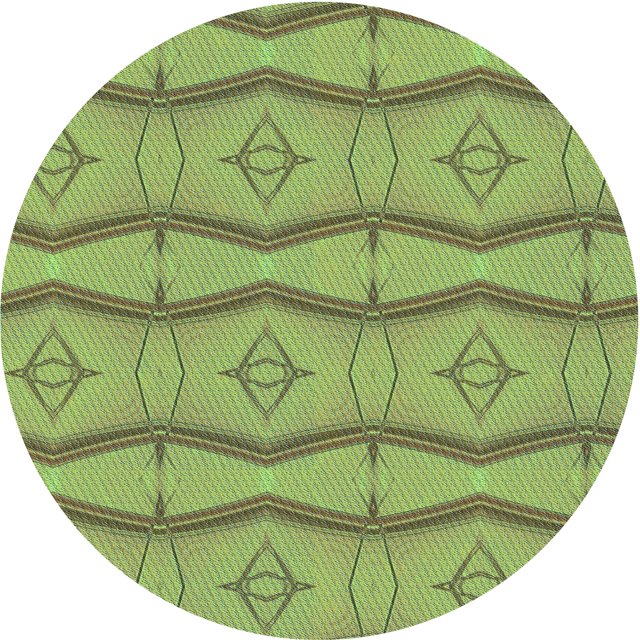 Ahgly Company Tapis de Zone Rond d'Intérieur Lavable à la Machine, Style Transitionnel, Vert Olive Terne, 3 Pieds Rond