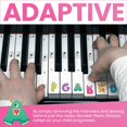 thumbnail image 2 of Crosby Monster Piano Stickers for Learning Piano or Keyboard - Transparent 88, 76, 61 & 49 Removable Key Set, 2 of 7