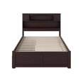 thumbnail image 2 of AFI Newport Full Solid Wood Bed with Storage Drawers in Grey, 2 of 15