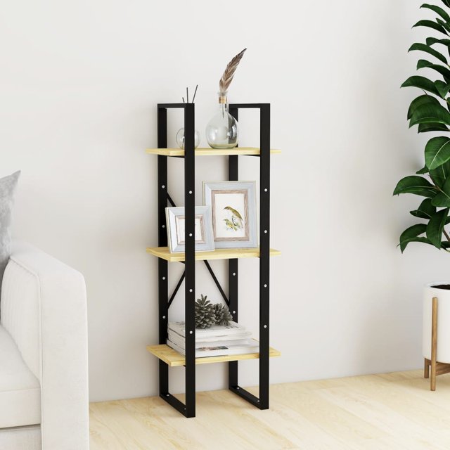 vidaXL Bibliothèque à 3 Niveaux 40x30x105 cm en Pin Massif