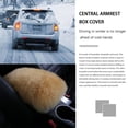 thumbnail image 3 of Universal Car Armrest Seat Cushion Auto Center Console Faux Leather Plush Mat Winter Warm Soft Pad, 3 of 7