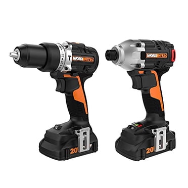 Worx WX971L 20V Nitro Perceuse à Impacts et Marteau-Piqueur, Ensemble de Partage d'Alimentation