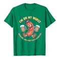 thumbnail image 4 of LUOGENLI T-shirts pour Femmes Mode Décontractée Imprimé Col Rond Manches Courtes pour l'Été T-shirts Graphiques Pêche Saint-Valentin Vert P, 4 of 4