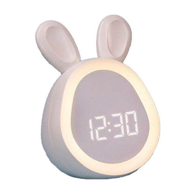 Lksixu Adorable Bunny Réveil avec Veilleuse pour Chambres avec Réglages Intelligents, Alarmes de Luminosité Réglables et Multiples Sonneries pour Tous les Âges Gadgets de Cuisine