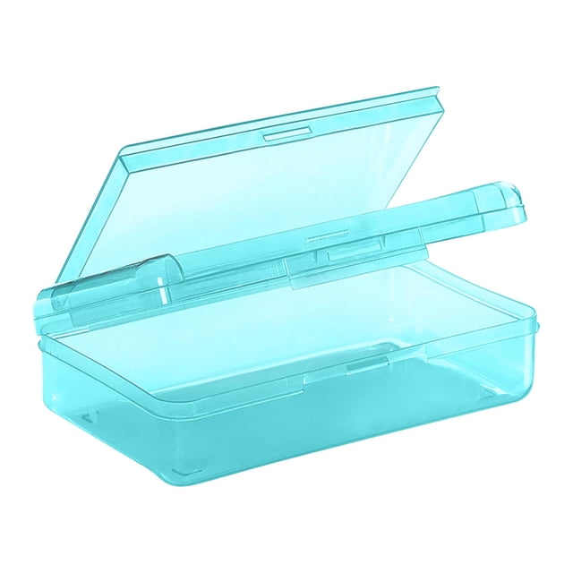 Dvkptbk Plastic Pencil Box Large Capacity Pencil Case Clear Boxes with Snap-tight Lid Stackable Design and Stylish Office Supplies Storage Organizer Box