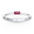 thumbnail image 2 of East-West Stackable Baguette Ring in 10K White Gold, 2 of 3