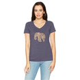 thumbnail image 1 of Hanes 00617914394097 Womens Pattern Elephant Short Sleeve V-Neck Tee, Navy Heather - Extra Large, 1 of 3