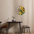 thumbnail image 4 of 30cm European Retro Rustic Sunflower Wall Clock Home Living Room Decoration Wall Clock, 4 of 4