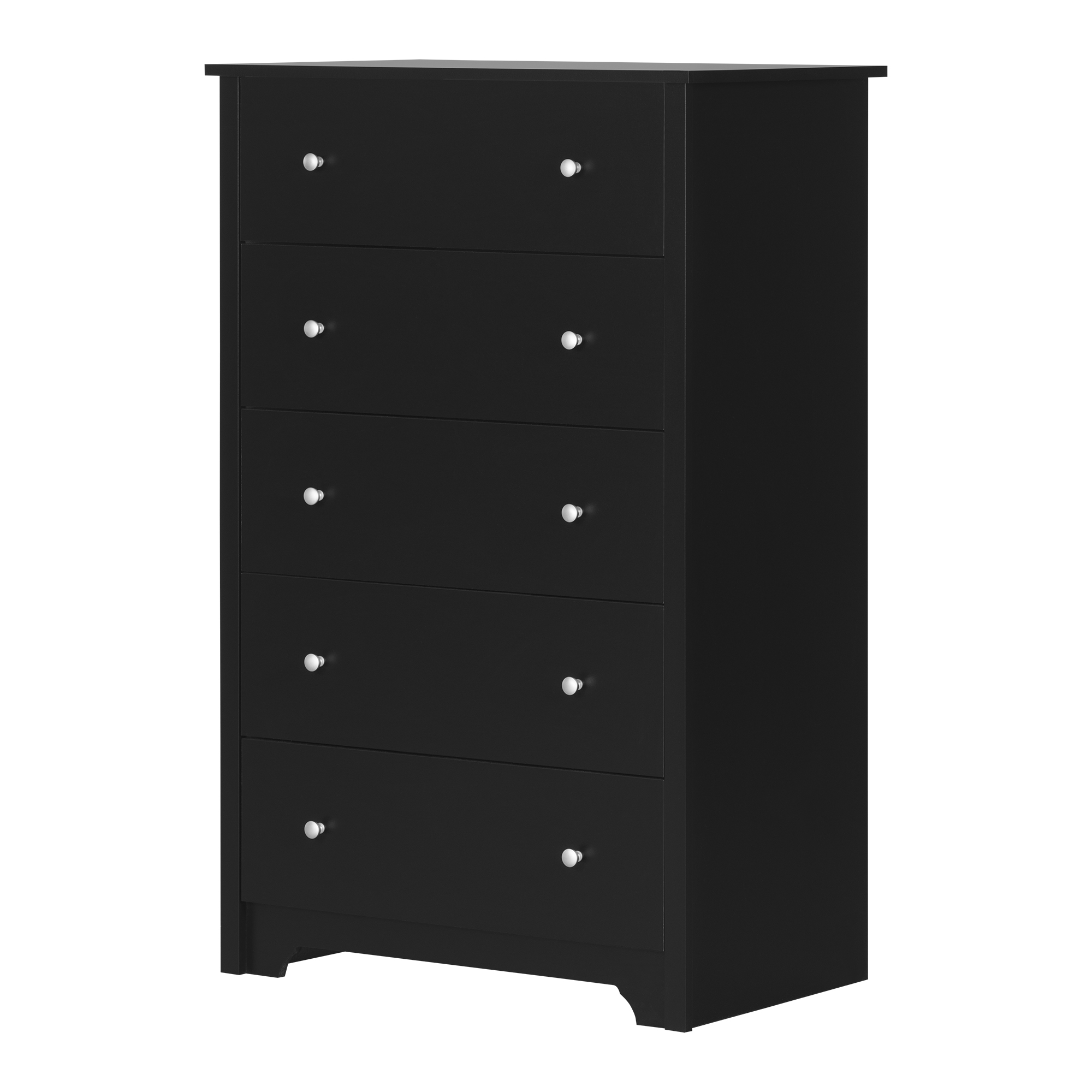 South Shore Vito 5-Drawer Chest for Adult, in Pure Black