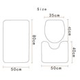 thumbnail image 3 of 3PCS Bath Rug Set Fashionable Christmas Print Washable Toilet Rug Toilet Lid Cover for Bathroom, 3 of 3