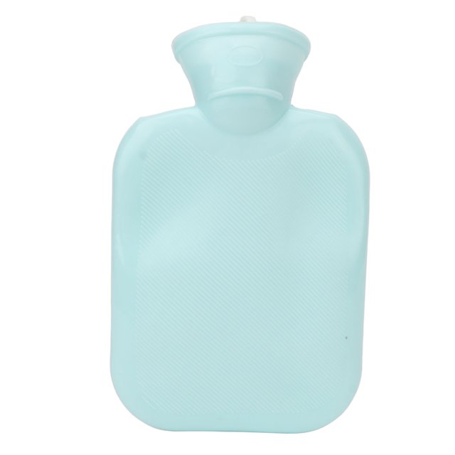 Warm Water Bag, Portable 500ML Hot Water Bottle Pressure Resistant Large Thread Bite For Hands For Neck For Student Green,Blue