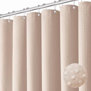 SuxuMhao Waffle Modèle Rideau de douche imperméable,71×71in 1pc Linge de douche Rideau pour salle de bain,Linges de douche avec 12 Crochets en plastique comme un cadeau, Rideaux de douche élégant pour la décoration de salle de bains, Rose clair