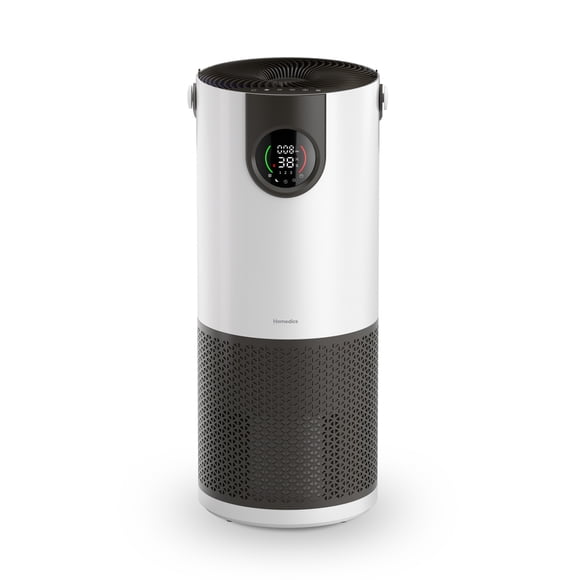 Homedics Humidificateur à Brume Fraîche 2-en-1 et Purificateur d'Air – Humidifie et Purifie l'Air, Capteur Numérique de Qualité de l'Air, Mode Auto, Design de Tour Élégant, Idéal pour Pièces Moyennes à Grandes