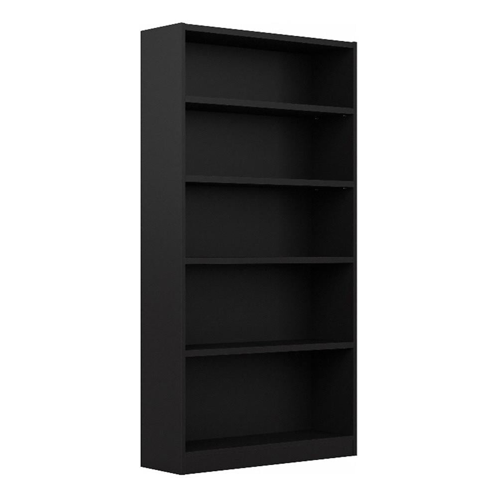 Bush Furniture Universal 5 Shelf Bookcase in Classic Black