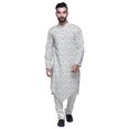 thumbnail image 1 of Atasi Cotton Flex Asymmetrical Long Sleeve Kurta For Men Printed Designer Kurta, 1 of 1