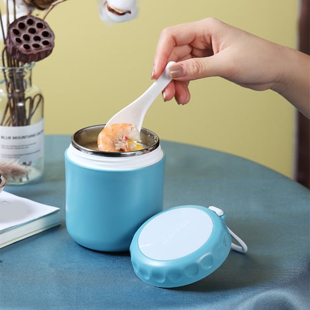 Pot Alimentaire Isolé en Verre et Bouteille 16 Oz pour Enfants avec Récipient à Lunch sous Vide en Acier Inoxydable Étanche pour Aliments Chauds