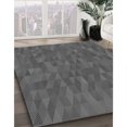 thumbnail image 3 of Ahgly Tapis d'Intérieur Lavable en Machine Carré Transitionnel Gris Platine, 3 Pieds Carré, 3 of 7