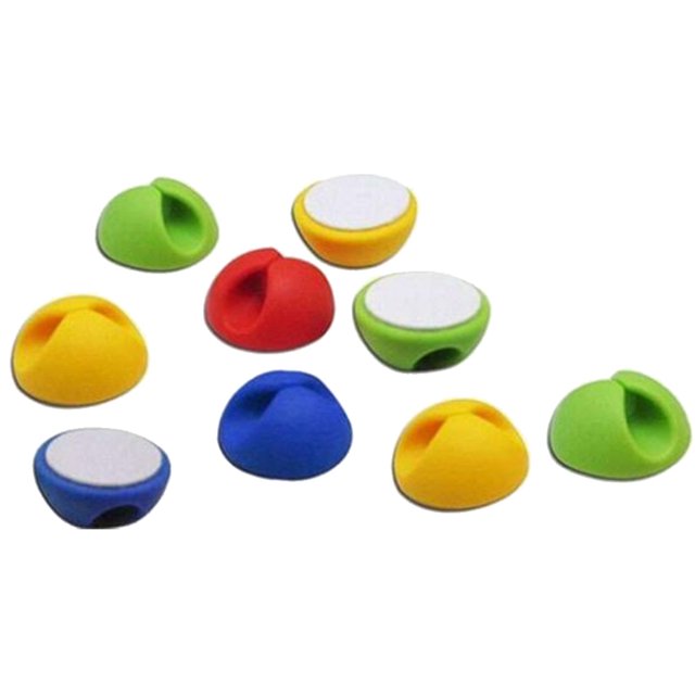 KAKOWELY Cable Wire Wrapper 10pcs Portable Cable Winder Organizer Wrap Wire Winder Headphone Cable Storage Manager(Color Randomization)1.18"X1.18"X0.59"