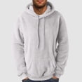 thumbnail image 1 of Birdeem Men Comfortable Hoodie Heart Pattern Solid Hooded Pocket Drawstring Sweatshirt, 1 of 12