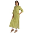thumbnail image 3 of Moomaya Kurti Ethnique Indienne Imprimée pour Femmes, Col Mandarin, Longue Kurta Droite avec Poches, 3 of 8