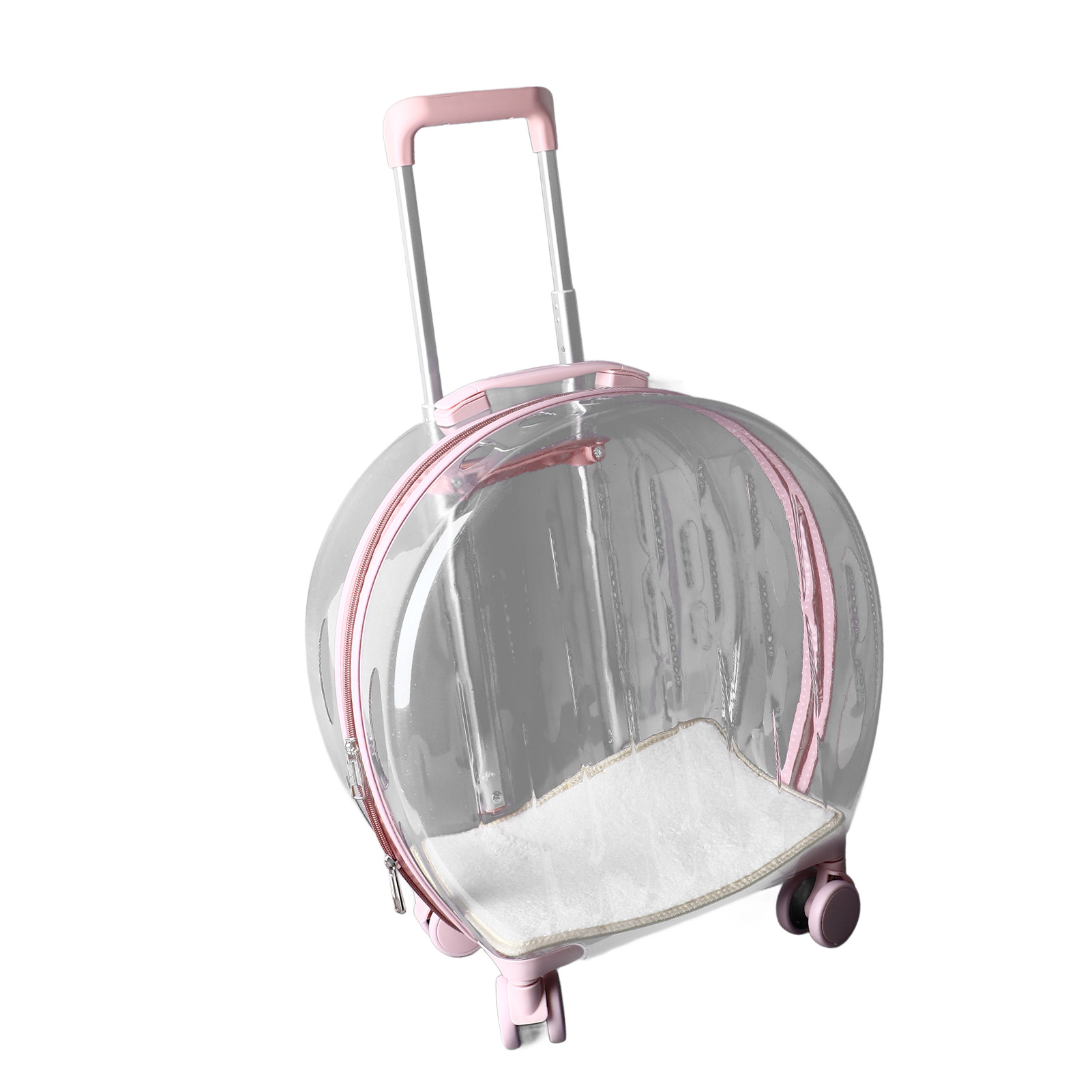 Wheeled Pet Carrier, Practical Cat Trolley Case  For Bathing
