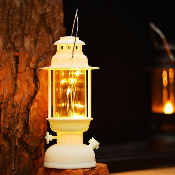 EGNMCR Lumières DEL pour Chambre, Lumières Féeriques Lanterne Portable Bougie Suspendue Lumière DEL Lumière à Huile Lumière de Camping Extérieure Flamme Lumière de Jour de Festival Lampe Bougie